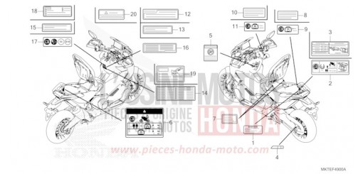 ETIQUETTE DE PRECAUTIONS ADV750S de 2025